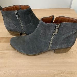 Lucky Brand Gray Suede Booties Sz 8.5